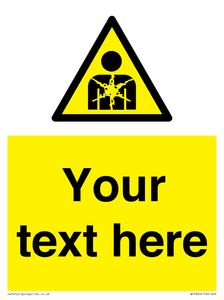 Custom Warning substance or mixture presenting a health hazard